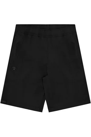 A Bathing Ape Moonface logo-patch shorts
