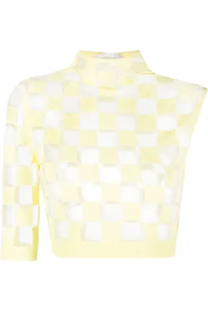 Sportmax Check-pattern crop top