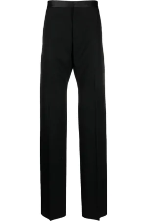 Givenchy Satin-trim straight-cut tailored trousers