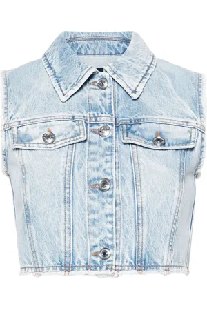 Sportmax Scire cropped denim waistcoat