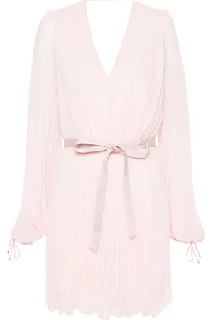 Max Mara Fully-pleated chiffon mini dress