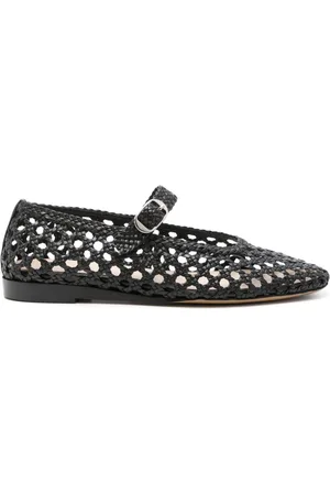 Le Monde Beryl Woven-leather ballerina shoes