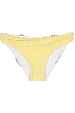 MC2 SAINT BARTH Oversized-bow gingham swim bottoms