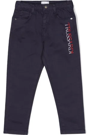 Trussardi Logo-embroidered chino trousers