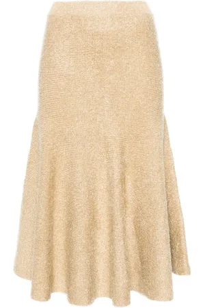 Khaite Cadence A-line brushed skirt