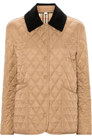 Burberry Corduroy-collar quilted jacket