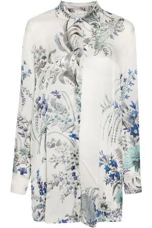 CARINE GILSON Floral-print silk pyjama top