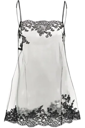 CARINE GILSON Silk babydoll slip dress