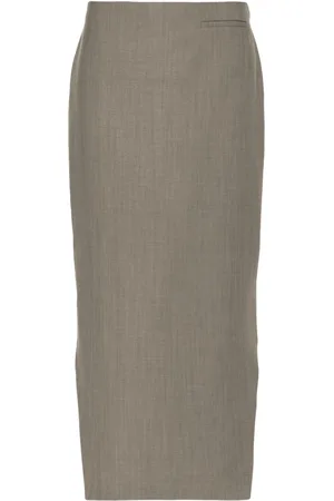 Givenchy High-low hem wool skirt