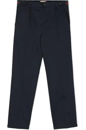Gucci Web-stripe straight-leg trousers