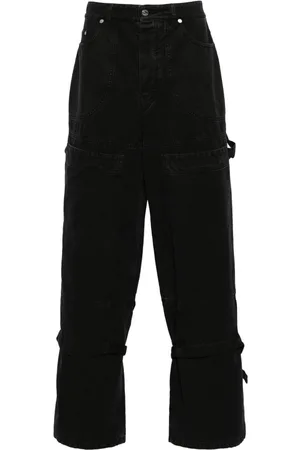 OFF-WHITE Strap-detailing canvas carpenter trousers