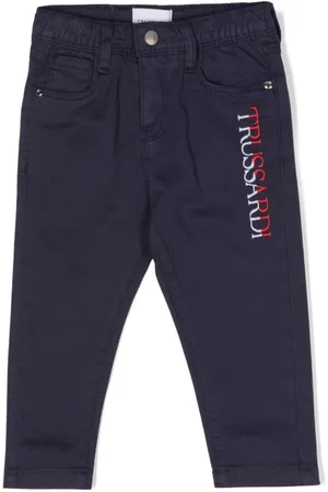 Trussardi Logo-embroidered chino trousers