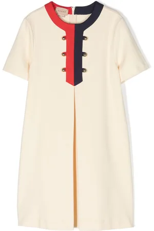 Gucci Web-trim box-pleat dress