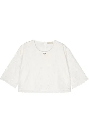 Twin-Set Floral-lace blouse