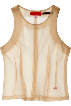 ECKHAUS LATTA Sculpt semi-sheer tank top
