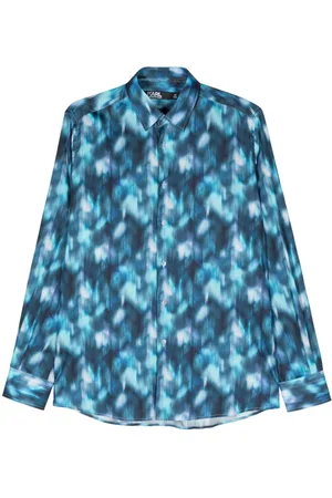 Karl Lagerfeld Watercolour-print cotton shirt