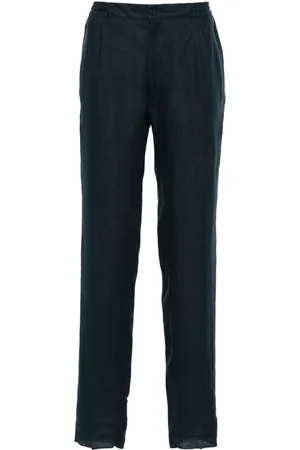 Kiton Linen tapered trousers