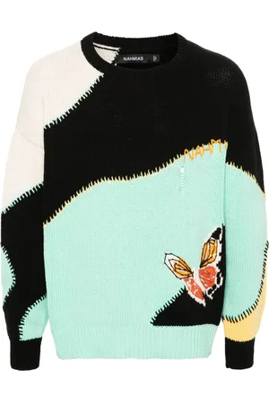 Nahmias Butterfly intarsia-knit jumper