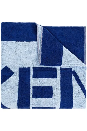 Kenzo Logo-intarsia cotton-terry beach towel