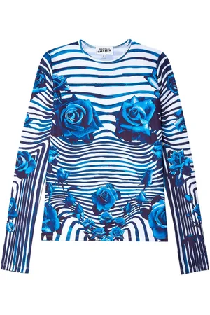 Jean Paul Gaultier Morphing floral-print top