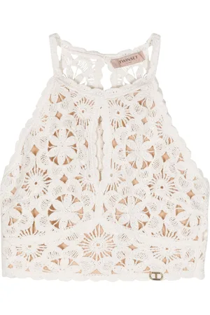Twin-Set Cropped crochet top