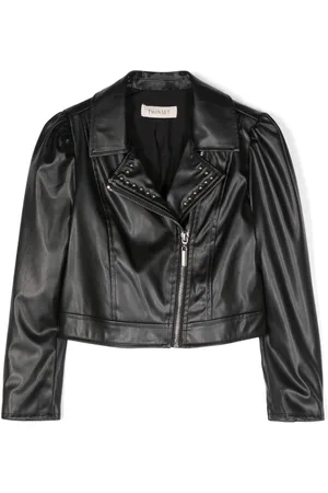 Twin-Set Stud-detailed biker jacket