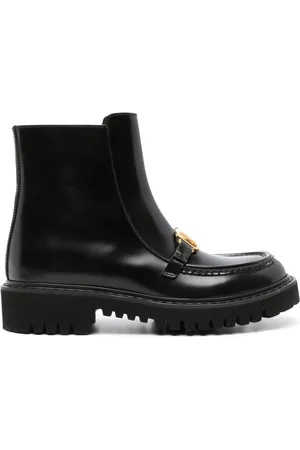 VALENTINO GARAVANI VLogo leather flat boots