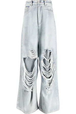 Natasha Zinko Distressed wide-leg jeans