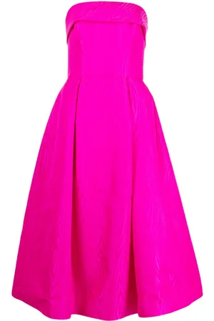 Amsale Fold-pleat midi dress
