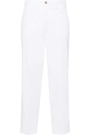 BRIGLIA Cotton tapered-leg trousers