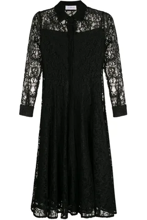 Olympiah Branch lace-trim midi dress