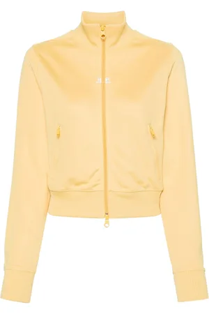 Courrèges Interlock logo-embroidered zip-up sweatshirt