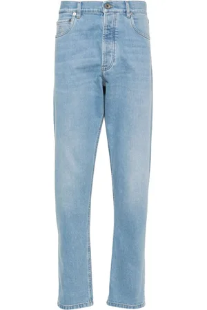 Brunello Cucinelli Logo-patch jeans