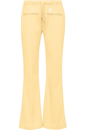 Courrèges Logo-appliqué wide trousers