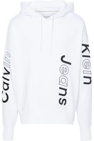 Calvin Klein Logo-embroidered cotton hoodie
