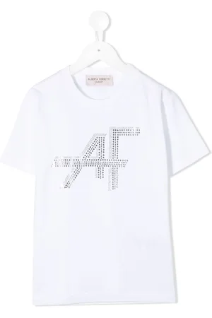 Alberta Ferretti Rhinestone logo print T-shirt