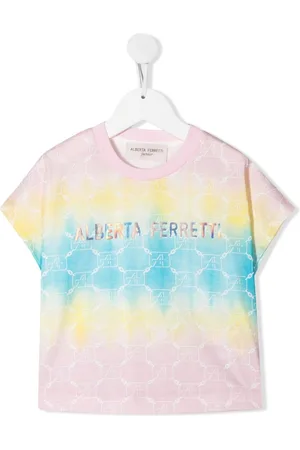Alberta Ferretti Logo-print tie-dye T-shirt