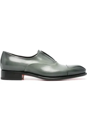 santoni Carter leather boat shoes