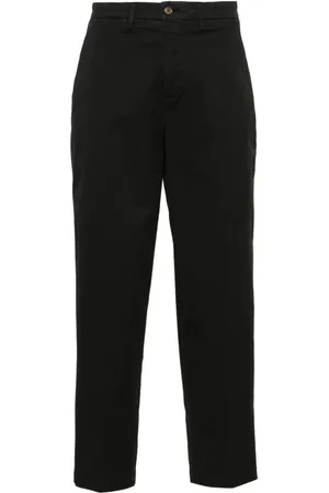 BRIGLIA Cotton tapered-leg trousers