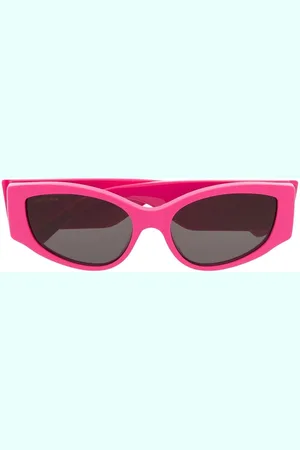 Balenciaga Logo-print rectangle-frame sunglasses