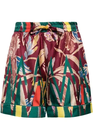 PIERRE-LOUIS MASCIA Floral-print silk shorts