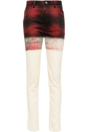 Maison Margiela Checked skinny jeans