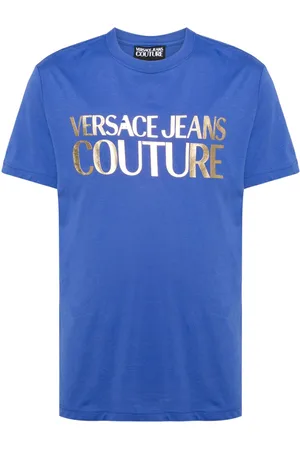 VERSACE Logo-foil cotton T-shirt
