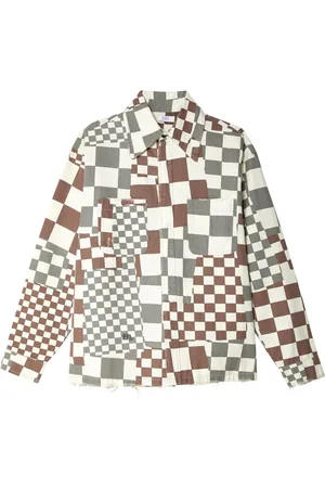 ERL Checkered canvas shirt jacket