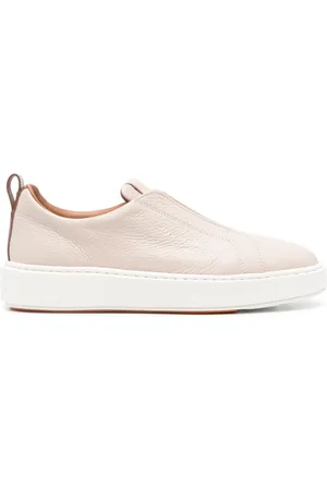 santoni Barscy logo-print leather sneakers