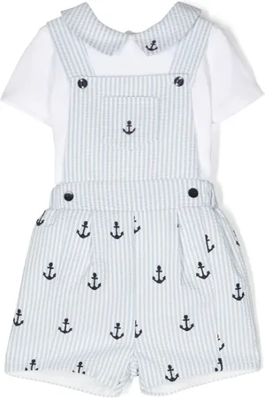 PATACHOU Striped dungarees set