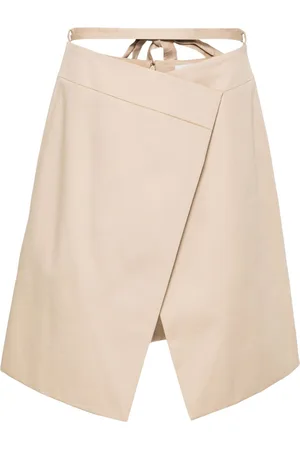 Patou Wrap-design cotton skirt
