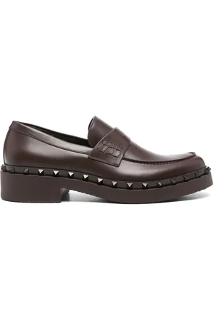 VALENTINO GARAVANI Rockstud M-Way leather loafers