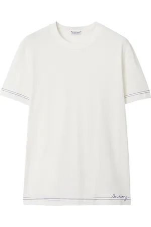 Burberry Logo-embroidered organic cotton T-shirt