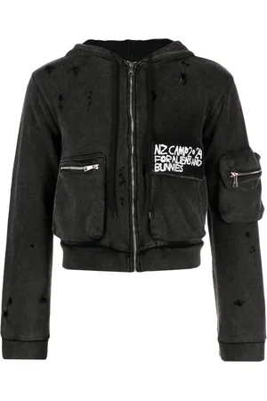 Natasha Zinko Camp-slogan cargo-pocket hoodie